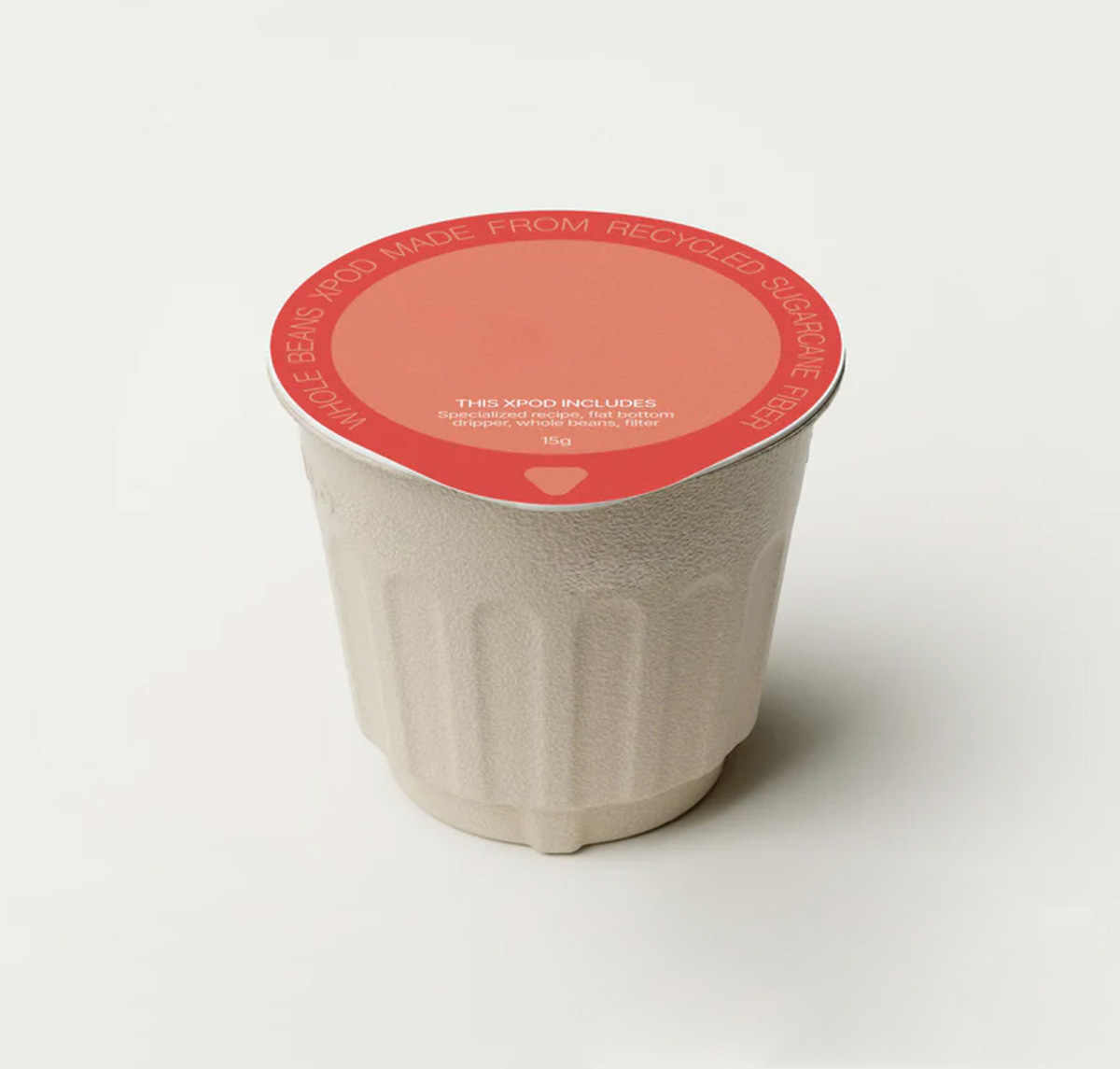 Капсула для кофейных зёрен из растительного волокна